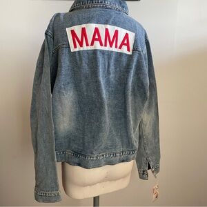 MAMA Boutique Jean Jacket Denim Blue Button Up